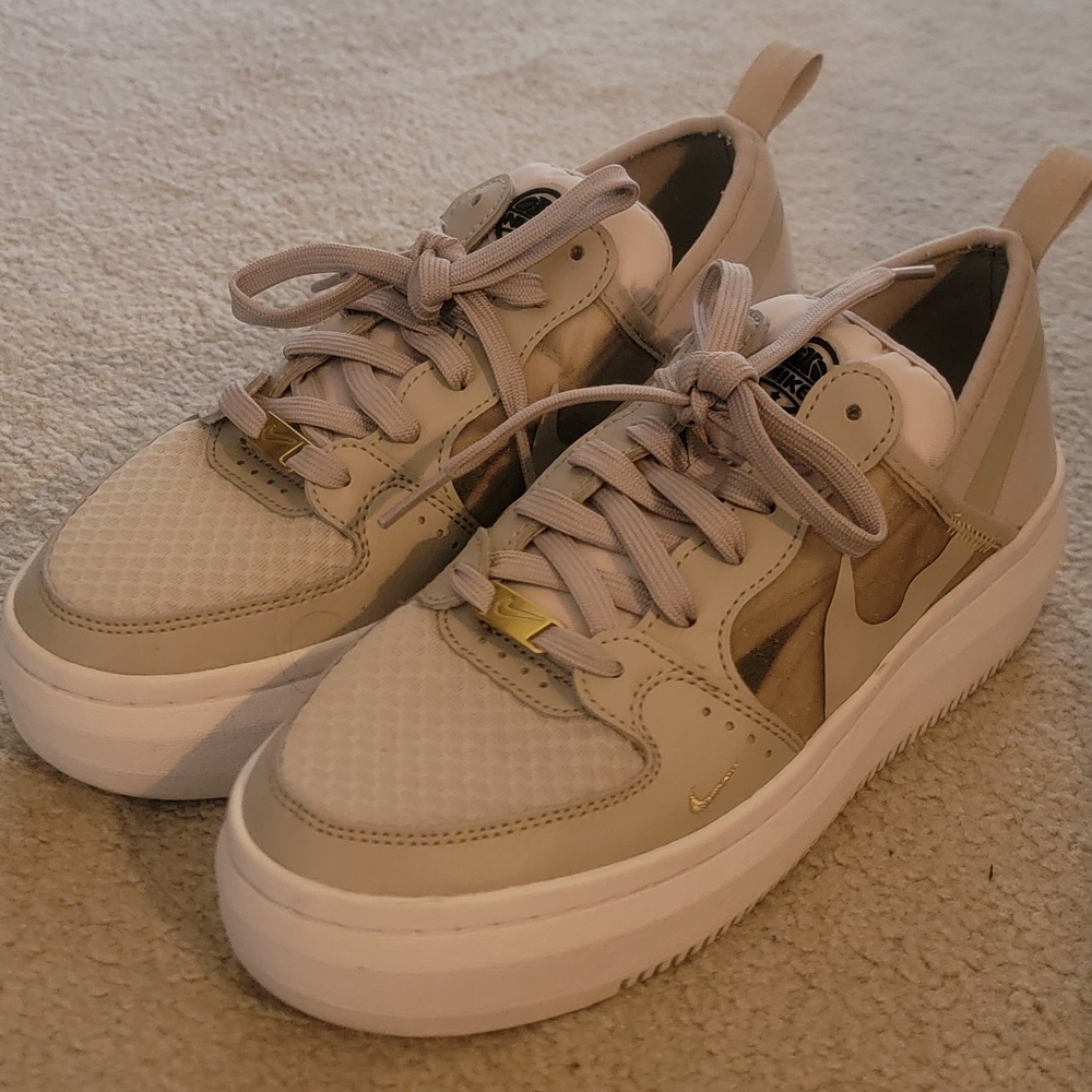 Nike Beige and White Sneakers